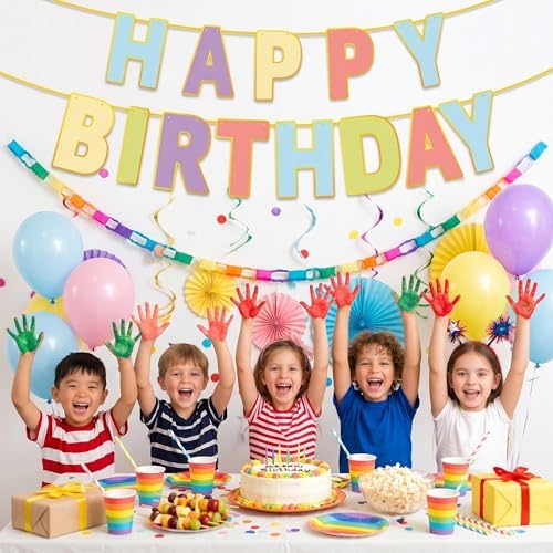 Happy Birthday Banner - Birthday Party Decorations for Home