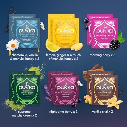 Pukka 2025 Advent Calendar Organic Tea Sampler, Selection of 24 Delightful Black & Green Tea Infusions, Christmas Gift Idea for Tea Lovers, 100% Organic (Pack of 2)