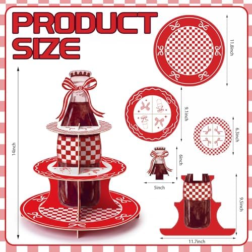 Willinglong 1 Pcs Shes Ready to Pop 3 Tier Cupcake Stand