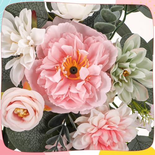 2 Pcs Wedding Arch Decorations, Pink Arch Flowers Swag Peony