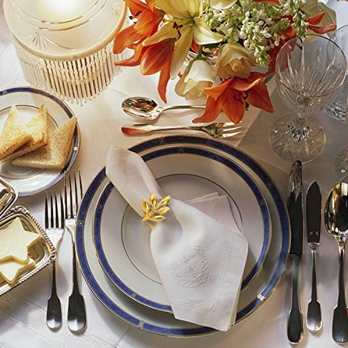 KPOSIYA Gold Napkin Rings Set of 300, Leaf Napkin Holder for Thanksgiving