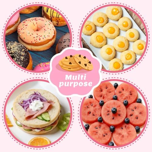 Nifogo Round Circle Cookie Cutter 5 Pcs