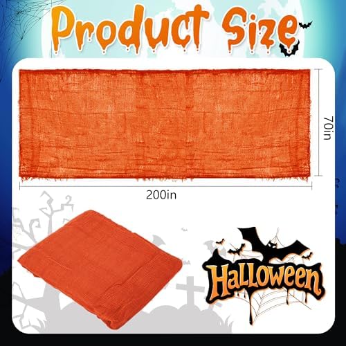RunNico 200"x70" Large Halloween Scary Gauze, Spooky Cloth Party Decoration
