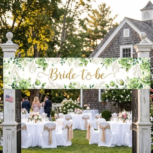 Bride To Be Banner Happily Ever After Bridal Shower Wedding Banner