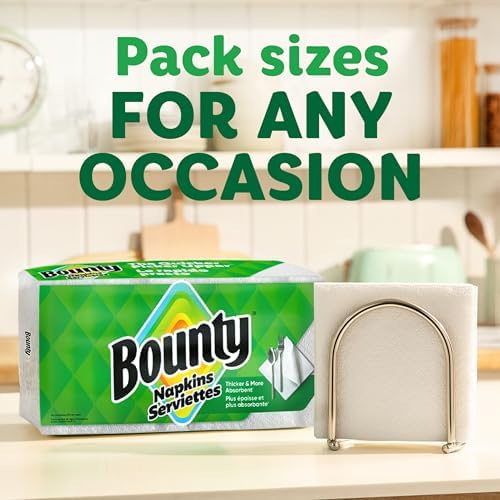 Bounty Paper Napkins, White, 200 Sheets per Pack, Pack of 42