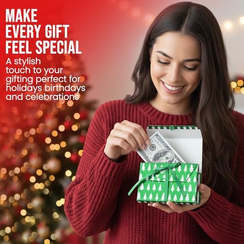 Iconikal 9-Pack Christmas Holiday Foil Embossed Gift Card Holder Boxes