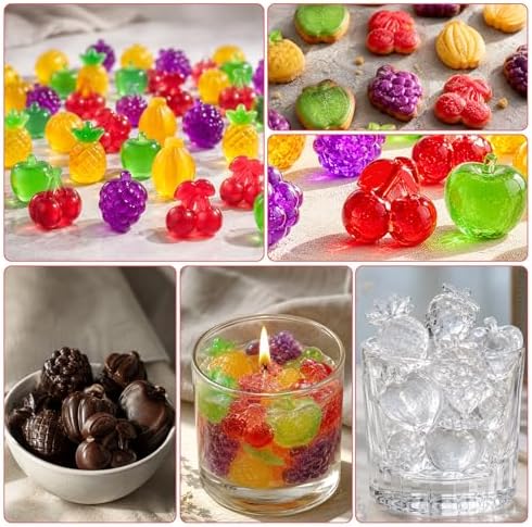 Fruit Snack Molds, 4pcs Gummy Molds Silicone Chocolate Candy Molds