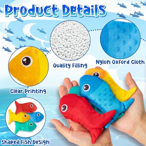 EYxsaxenk Fish Bean Bags for Tossing Game Kids Indoor Outdoor Toss Game Toy