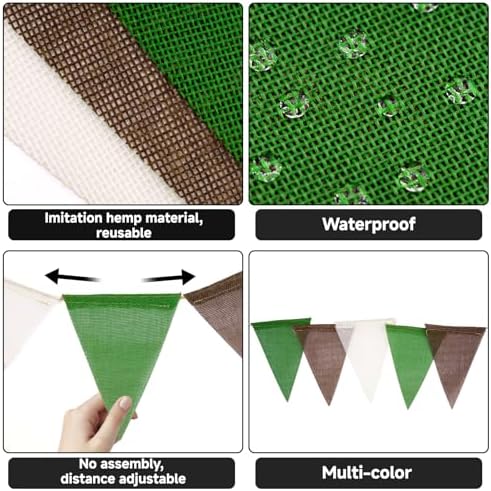G2PLUS Triangle Flag Bunting, Pennant Banner and Decorative Garland, 39Ft