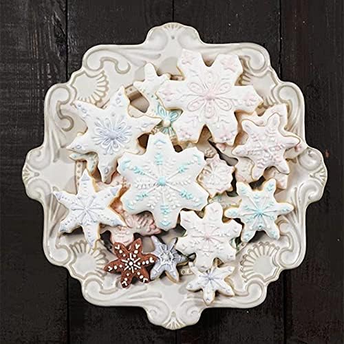 Comais Christmas Snowflake Shaped Cookie Cutters Set Stainless Steel 10Pcs