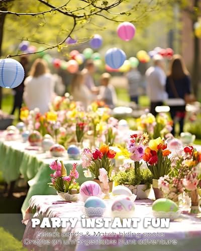 Easter Scavenger Hunt Cards - Easter Egg Hunt Cards for Teens with Envelopes - Easter Party Games Favor for Teens Adults Family -A01