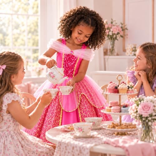Meland Light Up Princess Dress for Girls Ages 3-10, Halloween Costume Party