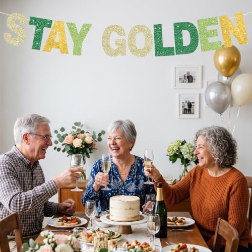BEISHIDA 116 PCS A-Z DIY Letter Banner Kit Make Your Own Banner Including 111 Letters and Numbers 3 Rope and 2 Threading Device,Customized for Birthday Graduation Wedding Decor Glitter Green Gold