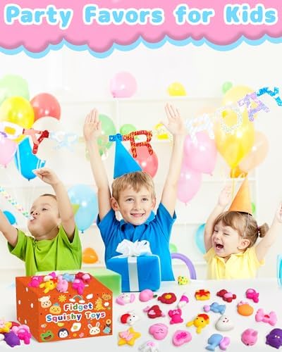 30 Pcs Valentines Squishy Toys, Party Favors for Kids 4-8, Bulk Valentines Day Gifts Non Candy Exchange for Kids Classroom Class School Students, Goodie Bags Stuffers Fidget Toys