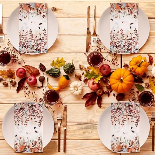 Seajan 200 Pcs Fall Disposable Hand Towels Bathroom Paper Guest Napkins