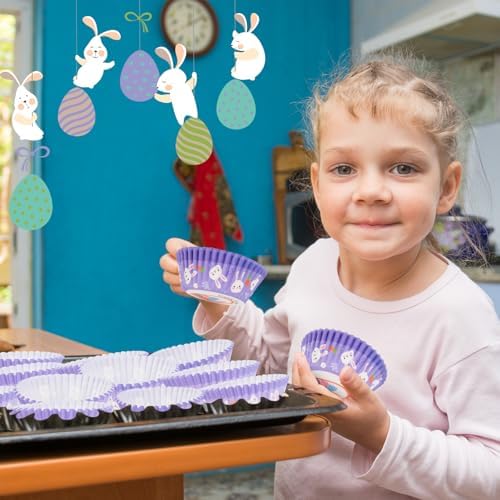 600 Pack Easter Cupcake Liners Baking Cups Standard Size Muffin Liners for Easter Spring Birthday Party Candy Cake Decorations Supplies(12 Styles)
