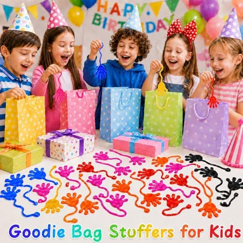 30 Pack Sticky Hands Bulk Party Favors for Kids 4-8 8-12 3-5, Stretchy Sticky Hand Slappy Hands Toys,Goodie Bag Stuffers for Kids Birthday Party,Classroom Prizes Treasure Box Toys Pinata Fillers