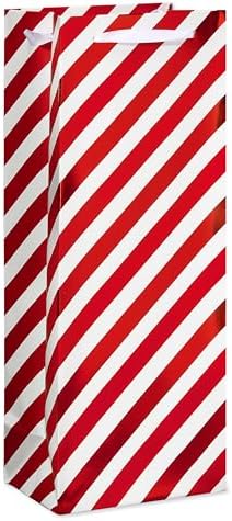 American Greetings Multi Design Wine Gift Bags, Red, White and Silver (5 Bags)
