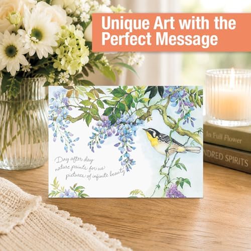 Current Nature's Serenade Thinking of You Cards Religious with Envelopes - Assortment of 20 Greeting Cards, 10 Designs, Large 5" x 7" Christian Thinking of You Cards