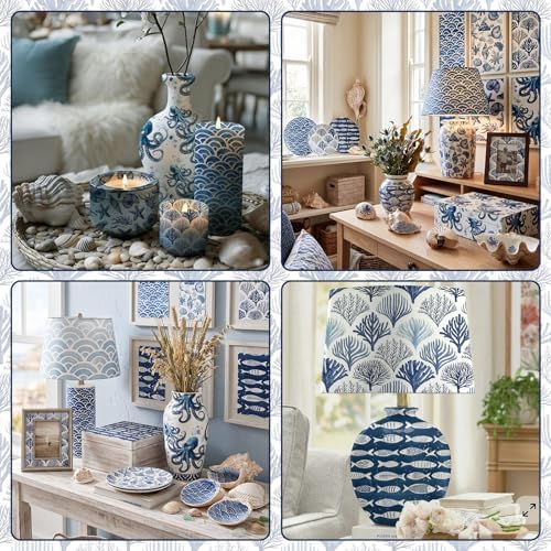 Yexiya 36 Sheet 6 Style Coastal Beach Paper Napkins for Decoupage