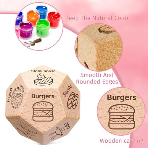 Fathers Day Dad Gifts for Husband, Couple Mens Women Valentine Gifts for Boyfriend Girlfriend Husband Wife Anniversary, Date Night Food Dice, Easter Basket Stuffers