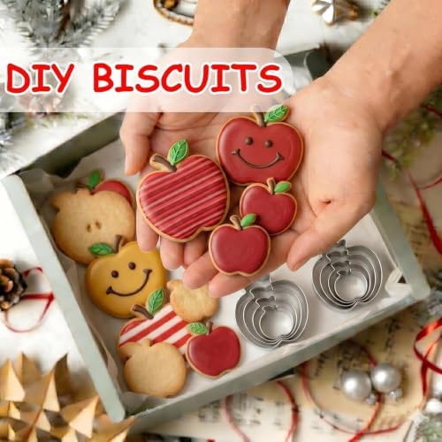 Apple Cookie Cutters for Teacher's Day Party, 5 Pack (Apple)