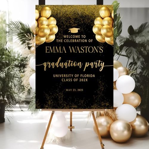 Personalized 2026 Graduation Party Welcome Sign, Minimalist Grads Decor, Class of 2026 Graduation Party Poster, Custom Graduation Party Sign, Congrats Grad Decorations Design 11