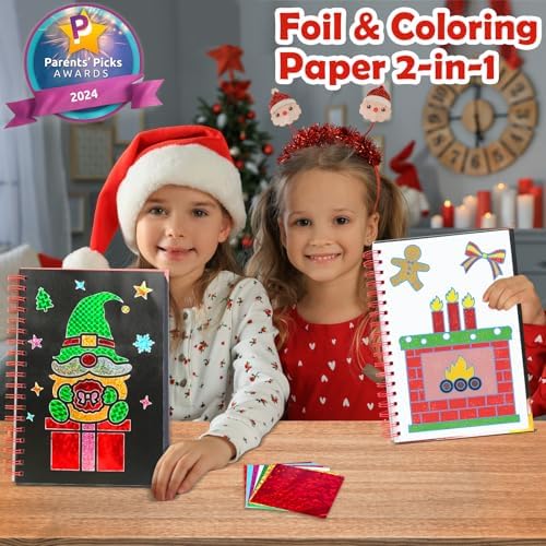 FUNNYB&G Christmas Foil Art Craft Kit for Kids, Birthday Gift Toy for Kids