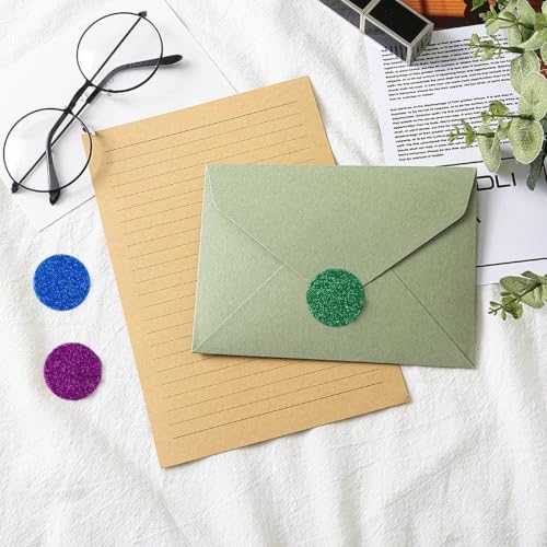 BLMHTWO 480 PCS Round Foam Stickers for Crafts, Glitter Circle Stickers