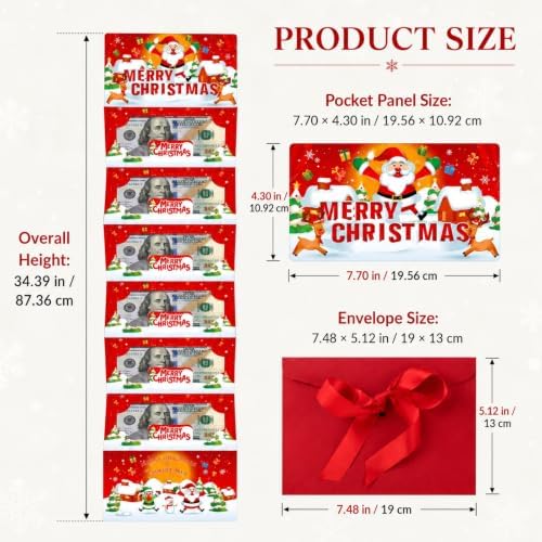 Christmas Gift Card Book for Adults, Money Holder for Cash Gift