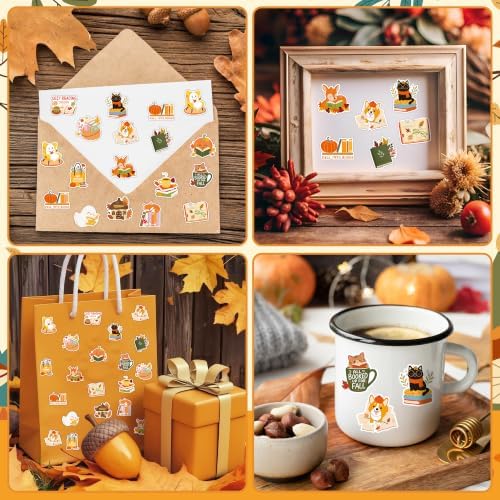H1vojoxo Fall Bookish Sticker Rolls - 1000PCS Decorative Aesthetic Stickers