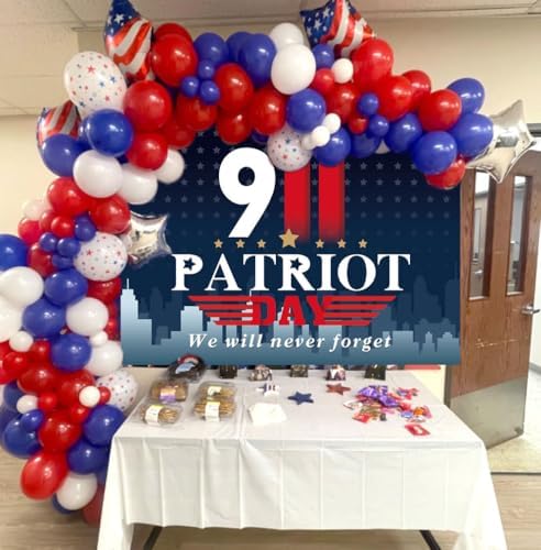 911 Patriot Day Backdrop Banner 6x4FT We Will Never Forget Background