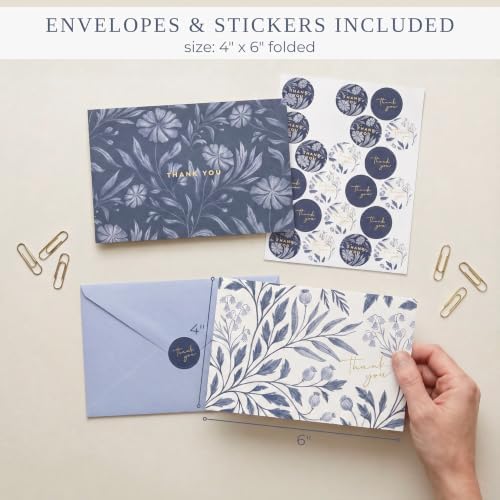 Beautiful Thank You Cards Set of 30 With Envelopes and Stickers - Elegant Blank Cards For Personalized Notes - Perfect Bulk Stationary Set For All Occasions incl. Weddings, Business & Baby Showers