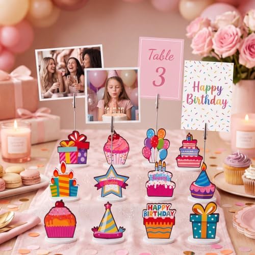 RattanView 24 Pcs Birthday Photo Holders for Centerpieces 5.5" Table Number