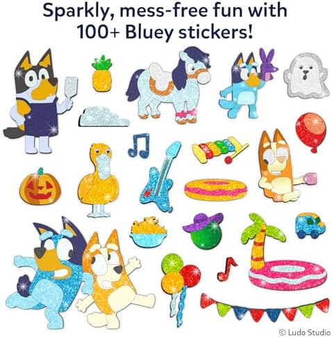 Skillmatics Foil Fun Bluey, DIY Foil Art & Craft Activity, Gift for Kids