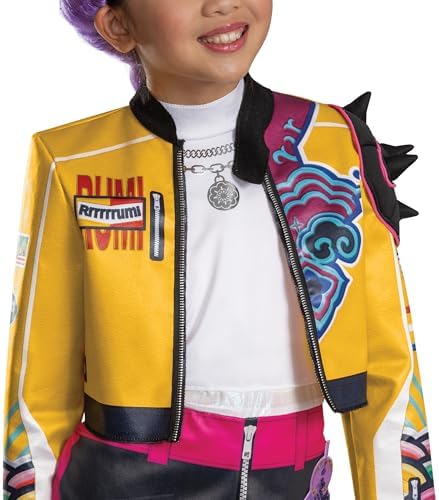 Disguise K-Pop Demon Hunters Rumi Costume, Official Halloween Jumpsuit and Top Dress Up Outfit, Kids Size (7-8)