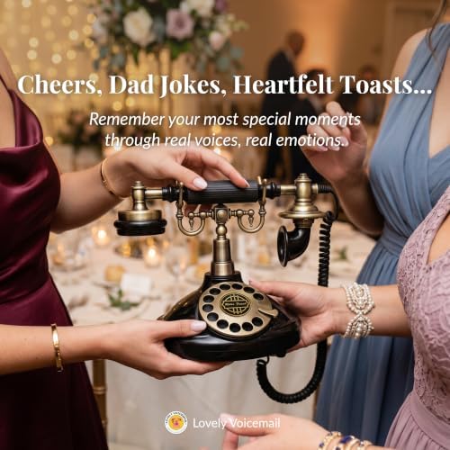 Audio Guest Book, Voicemail Phone Guestbook, Black Rotary