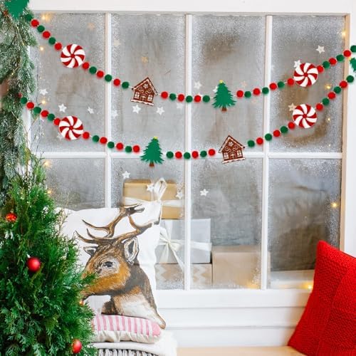 Jansun 8.2 Ft Felt Christmas Garland