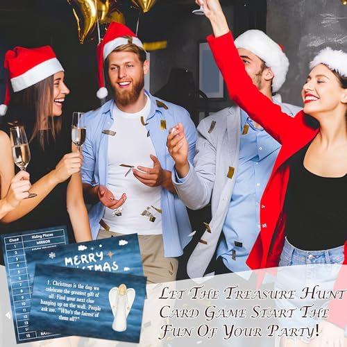 Christmas Scavenger Hunt Game, Christian Games for Family Treasure Riddle Hunt Cards Game Activities, Winter Xmas Holiday Indoor Outdoor Party Games Supplies, Religious Bible Gifts for Adults, 05