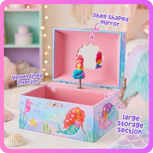Giggle & Honey® Musical Mermaid Jewelry Box for Girls
