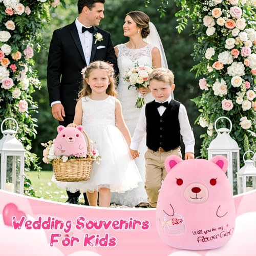 Flower Girl Teddy Bear Stuffed Animal,Will You Be My Flower Girl