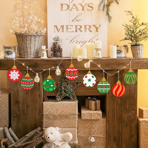 Wooden Christmas Ornaments to Paint Bell Decoration Cutouts Unfinished 36PCS, DIY Blank Unfinished Christmas Tree Wood Discs Ornament for Home Crafts Hanging