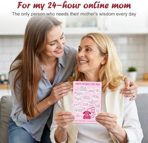 D4DREAM Funny Mothers Day Card from Daughter, 15+ Hilarious Conversations