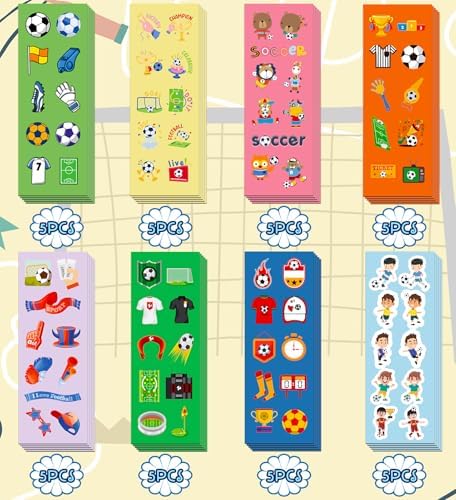 Soccer Party Favors, 400Pcs Soccer Stickers for Boys Girls Kids Teens