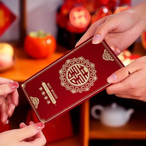 6 PCS Wedding Envelopes Chinese Red Envelope Lucky Money Packets