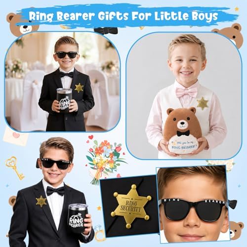 5 Pcs Ring Bearer Proposal Gifts Set,Will You Be My Ring Bearer
