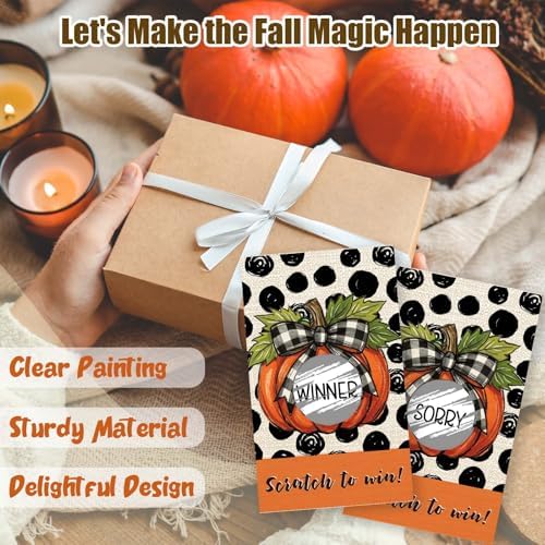 Thanksgiving Scratch Off Cards - 40 Pack Thanksgiving Games for Family Party - Friendsgiving Party Fun Dinner Activities -A01