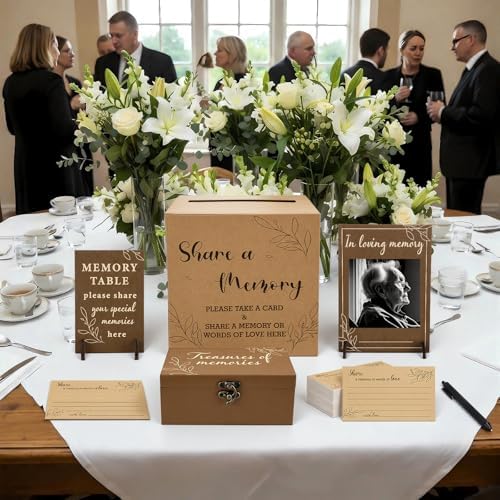 Gilprop 113 Pcs Celebration of Life Share a Memory Cards Set, Rustic