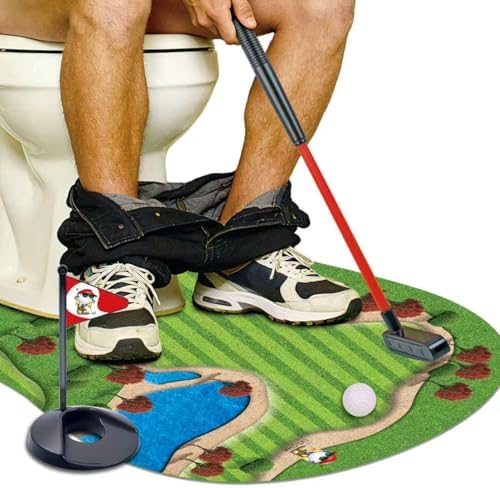 GOODLYSPORTS Toilet Golf Gag Gifts for Men, White Elephant Gifts for Adults