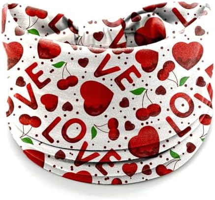 IDDFEVE 4Pcs Valentine's Day Headbands for Women - Red & Black Love Lettering Holiday Hair Bands, Festive Present Heart Hair Accessories